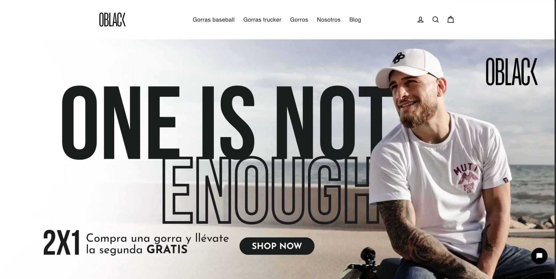 Tienda Shopify Oblack Caps